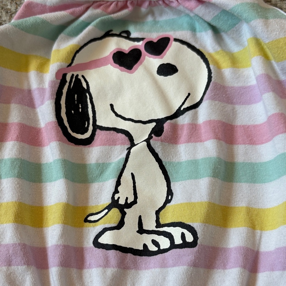 H&M Striped Snoopy Romper 2t - 4t - Picture 5 of 6